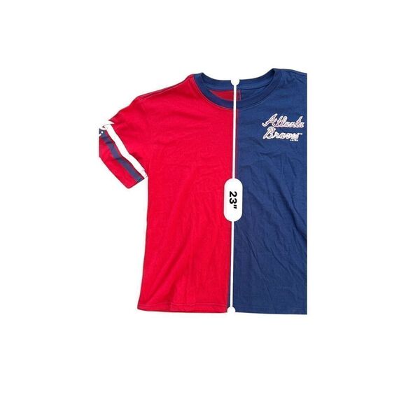 Atlanta Braves Starter Women's Power Move T-Shirt - Navy/Red Large - Picture 6 of 7